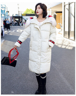 

Winter 2018 new Korean version of the original suifeng slimming fashion long down jacket female