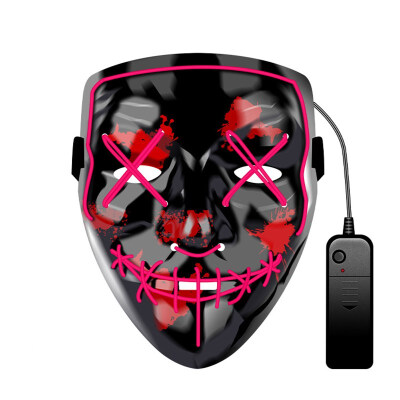 

FUNNYBUNNY Ghost Dance Face Mask Halloween Party Costume Masquerade EL Masks Circus Party Decor PVC Adults Full Face