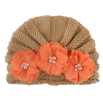 

Cute Newborn Toddler Infant Baby Girl Flower Soft Cotton Hospital Cap Beanie Hat