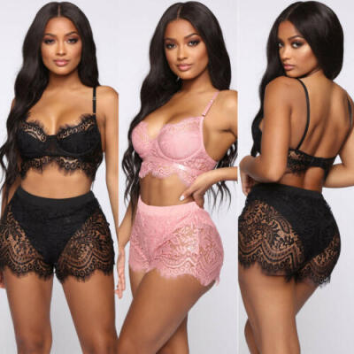 

Women Lace Sexy-Lingerie Bra Set Underwear Panties G-string Babydoll Sleepwear