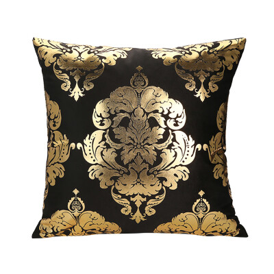 

〖Follure〗Polyester Gold Letter Pillow Case Cover Sofa Car Waist Cushion Cover Home Decor