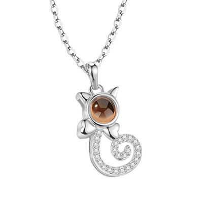 

Necklace Pendant Hidden Text 100 Different Languages I Love You Necklace