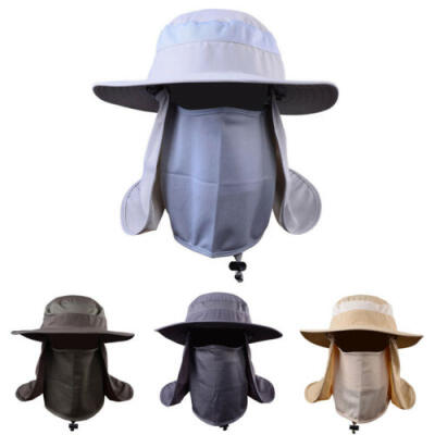 

Outdoor Fishing Hat Sun Protection Neck Face Flap Cap Wide Brim For Men Women US