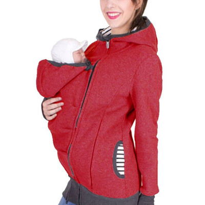 

New Multi-function Three-in-one Kangaroo Mother Hooded Ladies Sweater Childcare Bag Detachable