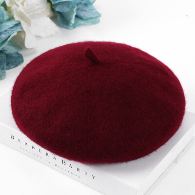 

2019 new wool beret Japanese art painter hat hundred students hat English pumpkin creed hat