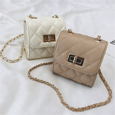 

Mini bag female new Korean version of the tide fashion embroidered line rhombic chain bag simple paragraph shoulder slun