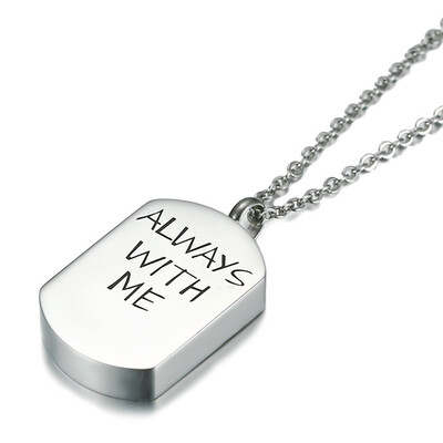 

Titanium steel Necklace for Ashes Men&Women Heart Cremation Pendant Necklace Jewelry Commemorative Gift