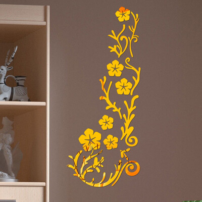 

Toponeto 3D Diy Flower Shape Acrylic Wall Sticker Modern Stickers Decoration