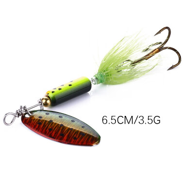 

Spinner Fishing Lures Wobblers CrankBaits Jig Shone Metal Sequin Trout Spoon With Feather Hooks for Carp Fishing Pesca