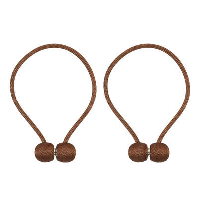 

2pcs Magnet Curtain Holder Tiebacks Braided Spherical Drapery Holdback Clip