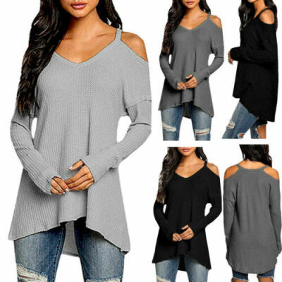 

Women Long Sleeve Knitted Sweater Oversize Pullover Baggy Jumper Top Mini Dress