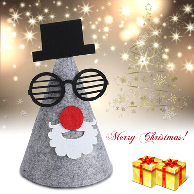 

Cute Unisex Non-woven Christmas Hat Adult Children Cap Festival Party DecorationChristmas DecorChristmas Decoration Hat