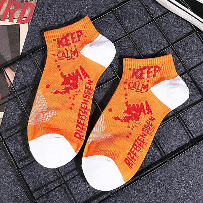 

Mens Tide Socks Color Combed Cotton Socks Mens Socks Casual Wear Print Knit Funny Tube Boat Socks Shallow Socks