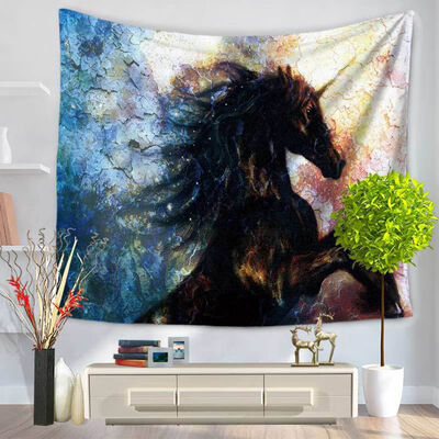 

1 Horse Unicorn Printing Tapestry Wall Hanging Beach Towel Yoga Mat Home Decor