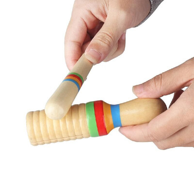 

Colorful Wooden Crow Sounder Wood Guiro Kids Children Musical Toy Persussion Instrument