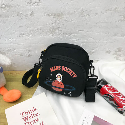 

Cute canvas bag lady bag Chao summer fresh students shoulder one-sided inclined bags with all kinds of INS