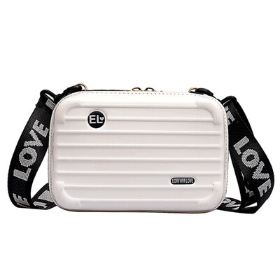 

Fashion Mini Travel Suitcase Letters Wide Strap Crossbody Shoulder Bag Pouch