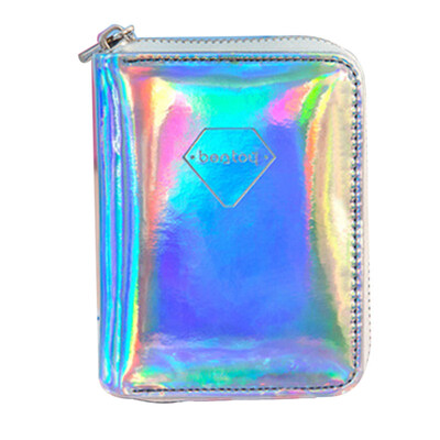 

Holographic Laser Women Faux Leather Zipper Purse Card Holder Small Wallet Bag