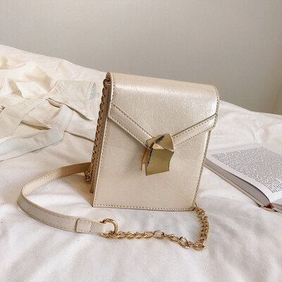 

Qiao Bani 2019 new Korean fashion Dongdaemun simple chain flip bag size single shoulder diagonal female bag