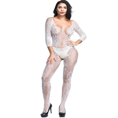 

Toponeto Women Open Crotch Mesh Lingerie Hollow Fishnet BabyDoll Underwear Nightwear