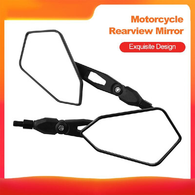 

1 Pair Motorcycle Side Mirrors Black Universal Modified 360° Rotary Joint Reverse Side Mirror for HondaSuzukiKawasakiYamaha