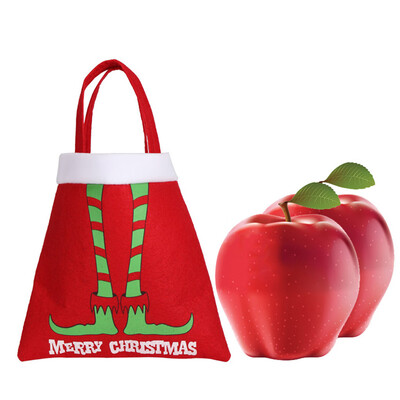 

Gobestart Christmas Elf Printed Candy Gift Tote Bag Xmas Tree Home Hotel Decoration