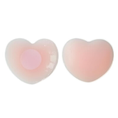 

2PCS Women Silicone Invisible Reusable Round Breast Pads Boobs Self Adhesive Nipple Cover Paste