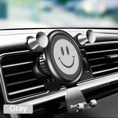 

Gravity Car Bracket Outlet Universal Automotive Air Conditioning Navigation Smiley Mobile Phone Holder