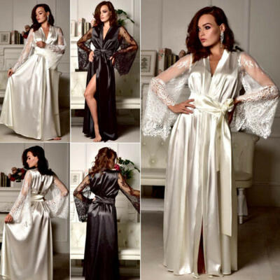 

Women Sexy Sleepwear Nightgown Satin Silk Babydoll Lace Robes Sleep Dress Skirt