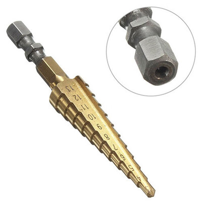 

HSS Titanium Step Modern Drill Bits 14" Inch Hex Shank Step Cone Tools 3-13mm