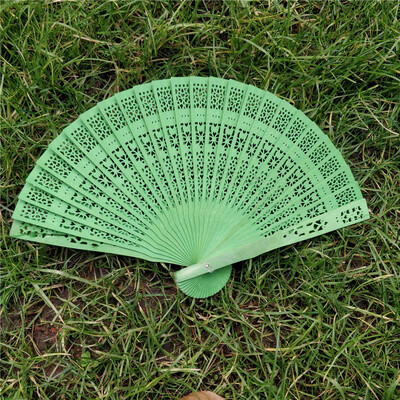 

〖Follure〗Wedding Hand Fragrant Party Carved Bamboo Folding Fan Chinese Style Wooden