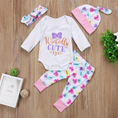 

Infant Newborn Baby Girls Romper PlaysuitPants Jumpsuit Bodysuit Clothes Outfit