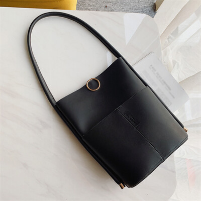 

Tailored Womens Fashion Simple Shoulder Bag Wild Large Capacity Fashion Bucket Bag