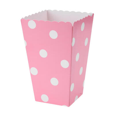 

12pcs Folding Circle Pattern Paper Popcorn Boxes for Wedding Birthday Party