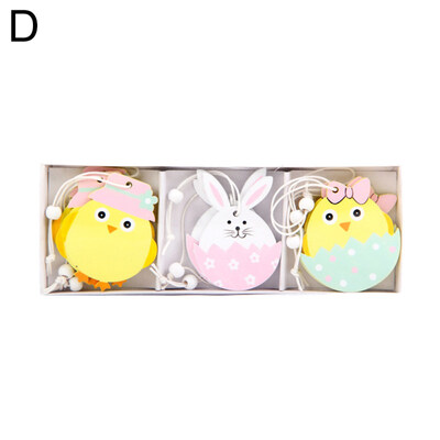 

9Pcs Wooden Easter Rabbit Carrot Egg Chick Butterfly Hanging Ornament Home Decor