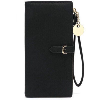 

New Vintage Women Rfid Leather Wallet Large Capacity Long Purse Zipper Wallet Phone Pocket Card Holder Coin Purse