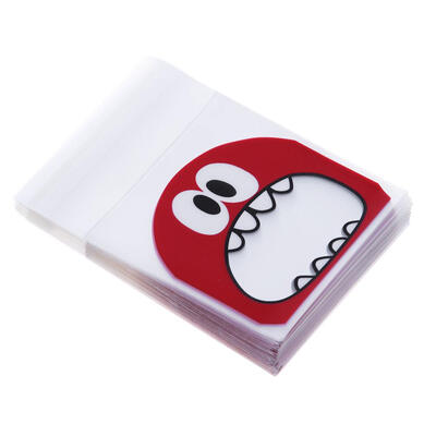 

Cute Cartoon Cookie Candy Bag Self-Adhesive Plastic Bags 10x7cm