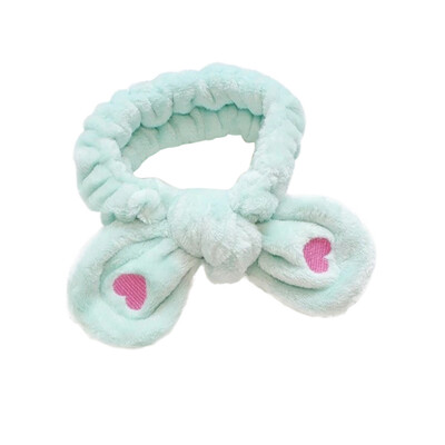 

〖Follure〗The Embroidery Love Hair Accessories Soft Nap Rabbit Ears Bowknot Headband