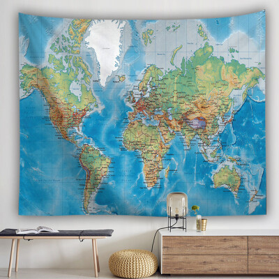 

Gobestart Vintage World Map Wall Tapestries Hanging Hippie Tapestry Bedspread Yoga Mat New