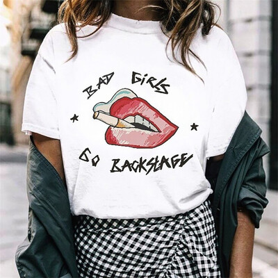 

Nomeni Womens Plus Size Summer Casual Print Round Neck Top T-Shirt Womens Shirt