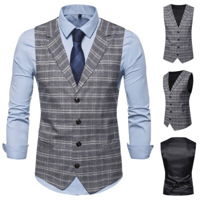 

Toponeto Mens Fashion Business Casual Wedding Waistcoat Tops Vest Jacket Top Coat