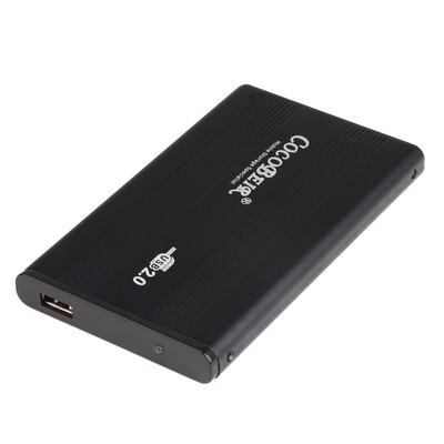 

1pc Hard Driver Enclosure Black Aluminum-Magnesium Alloy USB 20 External