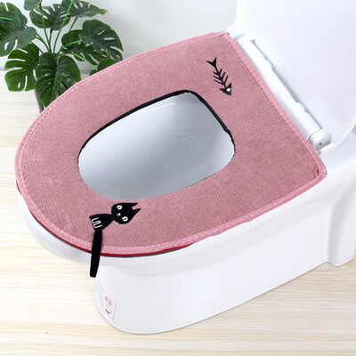 

1Pcs Bathroom Toilet Seat Closes Tool Washable Soft Warmer Mat Cover Pad Cushion