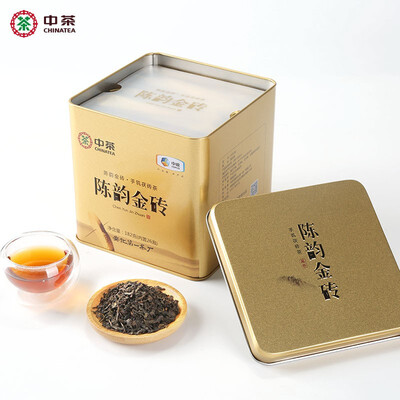 

Middle Tea Anhua Black Tea Golden Flower Poria Brick Anhua Black Tea Chenyunjinzhuan 182g