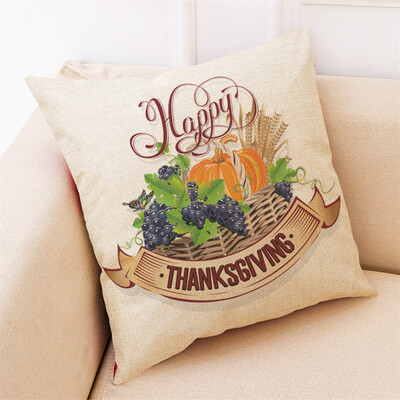 

Tailored Thanksgiving Gifts Pillowcase Pumpkin Pillow Cover Home Decoration 18x18Inch