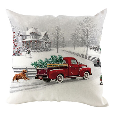 

Siaonvr Christmas Pillow Cover Pillowcases Decorative Sofa Cushion Cover Home Decoration