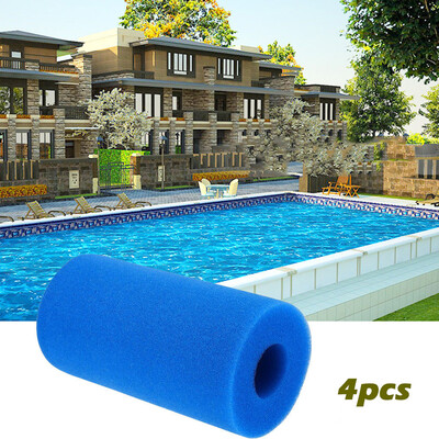 

〖Follure〗4PCS Washable Sponge Foam Cartridge Suitable Pool Reusable Foam Filter 20x10cm