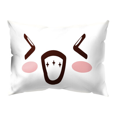 

〖Follure〗Naughty Expression Soft Peach skin Throw Pillow Pillow Cover 30x50cm Home Decor