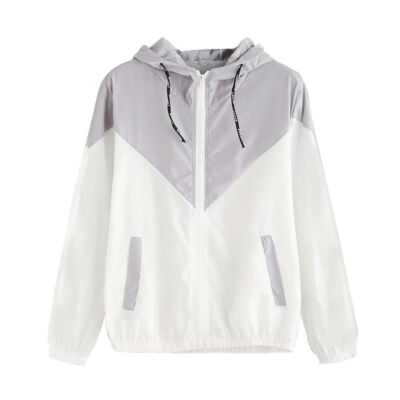 

Women Hoodies Sweatshirt Autumn Windproof Patchwork Hooded Jacket Tops Fashion Casual Long Sleeve Femal Coat Plus SizeOutwear