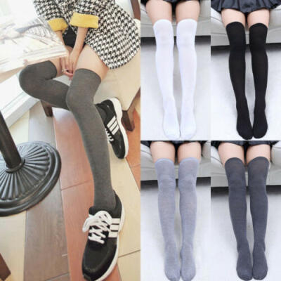 

Womens Long Sexy Over The Knee Cotton Socks Thigh High Soft Cotton Stockings